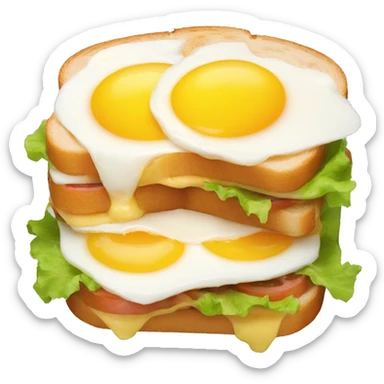 double egg sandwich sticker
