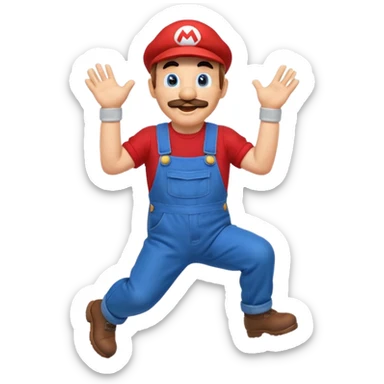 Mario jumps sticker