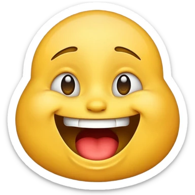 Crazy laughing emoji in tears sticker