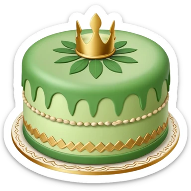 swedish green marzipan round cake prinsesstårta sticker