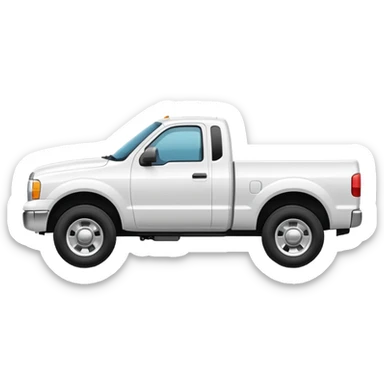 WHITE PICKUPTRUCK SIDE VIEW sticker