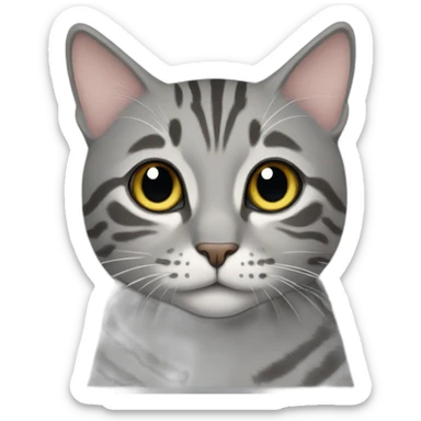 Grey Tabby Cat sticker