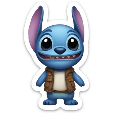 stitch in a costume sticker