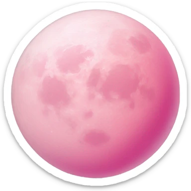 Pink moon with two dots sticker