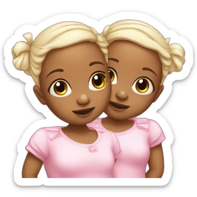 baby girls twins sticker