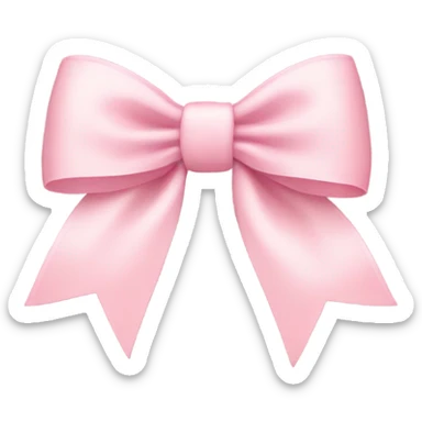light pink bow on light pink bow sticker