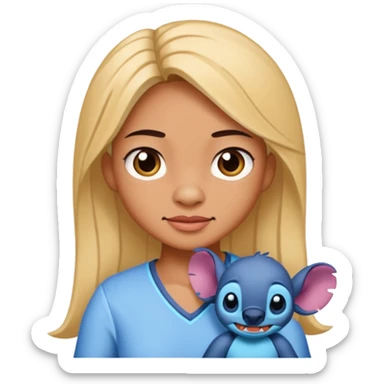 Angela and stich sticker