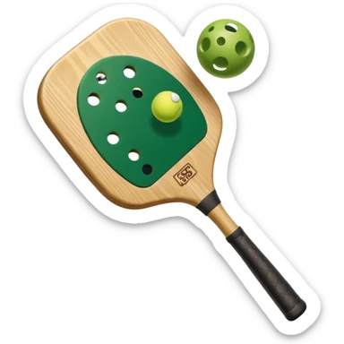 Pickleball paddle with ball on it sticker