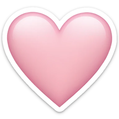 Light pink heart  sticker