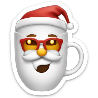 Santa Claus enjoys coffee sticker