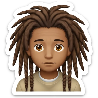 brown boy with aesthetic dreads sticker