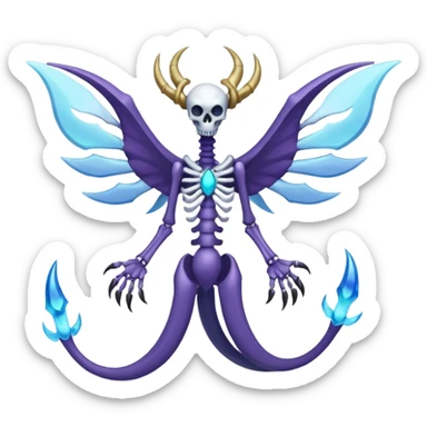 Skeletal Splashy Glacial Spectrobes-Lunala-Pokémon (Full body) sticker