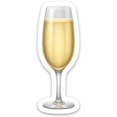 sparkling champagne glass sticker