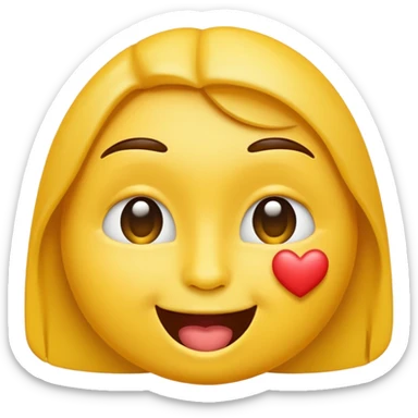 Carinha do emoji com beijinho sticker