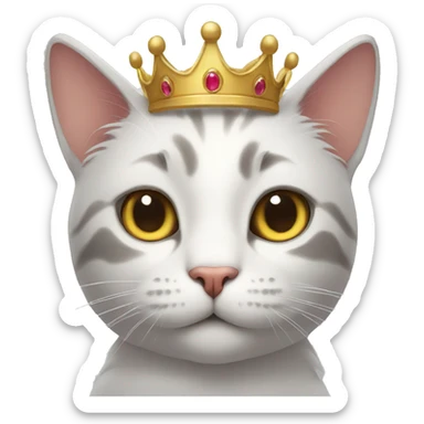 Cat with crown  sticker