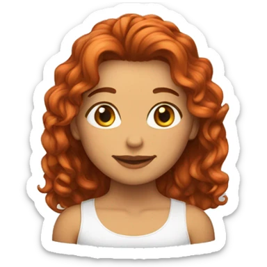 ruiva cabelo liso médio sticker