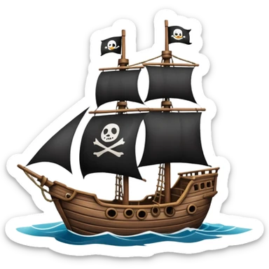 pirate ship for penguins sticker