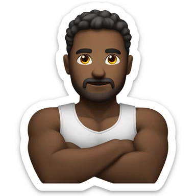 Man qith crossed arms sticker
