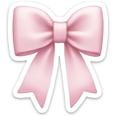 light pink bow sticker