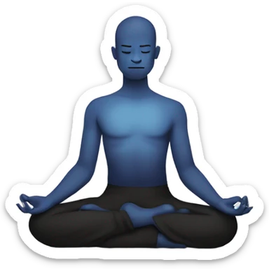 A person meditating  sticker