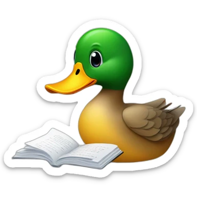 Duck Reading documentation sticker