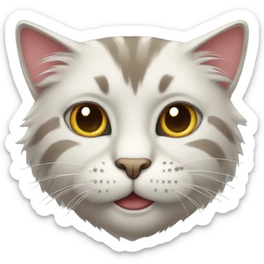 Cat With fur  sticker