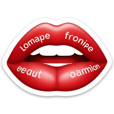lips with words sticker