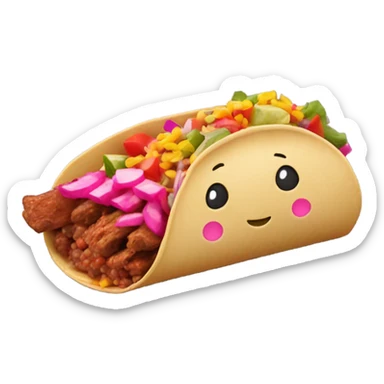 Hot pink taco  sticker