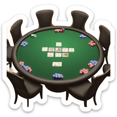 Poker table sticker