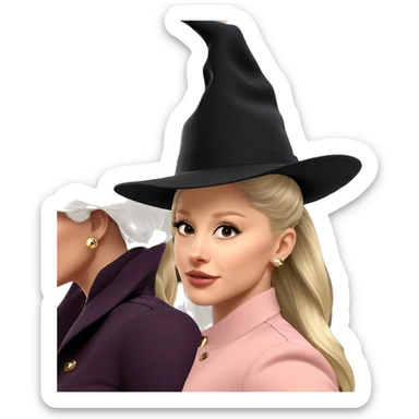 blonde girls in stylish hats sticker