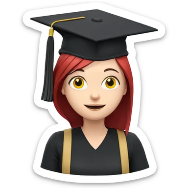 smiling girl with yellow eyes sticker