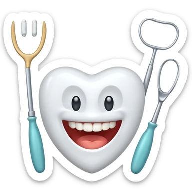 generate an emoticon Dental treatment sticker