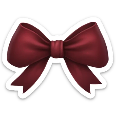 Dark red bow sticker