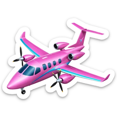 tiny pink (RGB: 220, 20, 120) turboprop/electric hybrid aircraft sticker