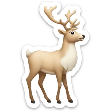 Beige reindeer sticker