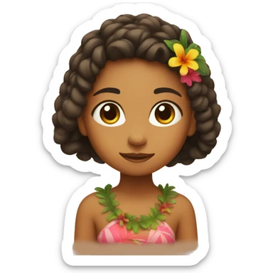 maui as a girl sticker