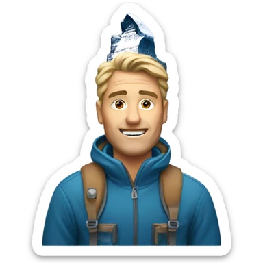 man with matterhorn mountain sticker