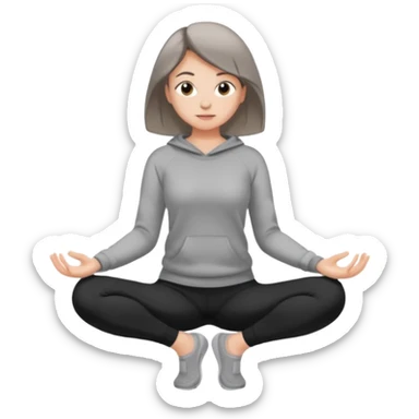 ADHD girl in sweatshirt and yoga pants sticker