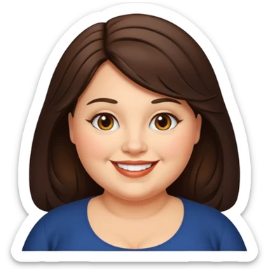 fat handsome rich brunette woman sticker