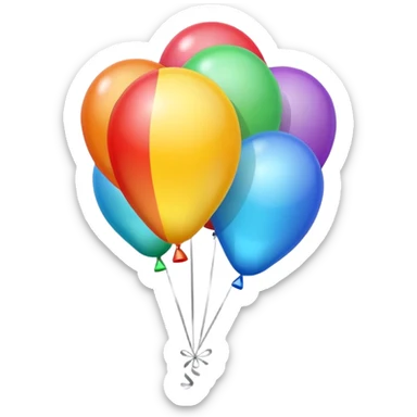 first birthday balloon  sticker