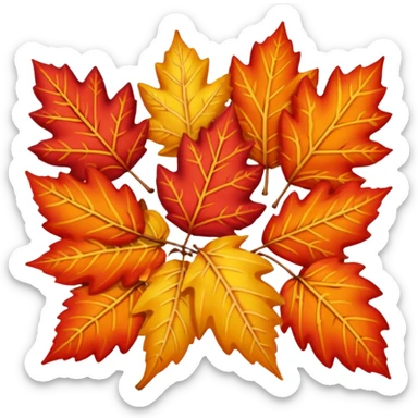 autumn leaves sticker