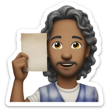 Watercolor painting sticker