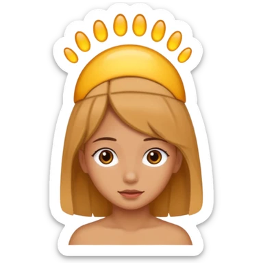 a foot placed on a girl's head sticker