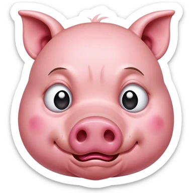 Crying pig sticker