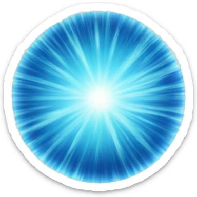 blue light sphere radiating aura  sticker