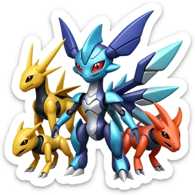 Dialga-Genesect-Miraidon-Darkrai-Deoxys-Giratina-Palkia-Meloetta-fusion sticker
