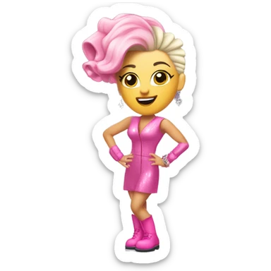 The singer P!nk do 🤘🏼full bodym singing  sticker