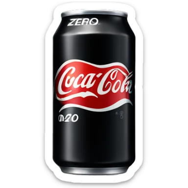 black COKE ZERO can sticker