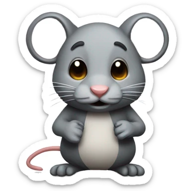 Draw a character to use for the fortune-telling service. Make the cute rat character. sticker