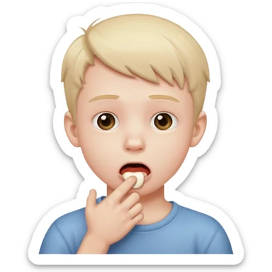 cute boy choking sticker
